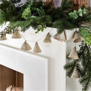 New Threshold Studio McGee Neutral Ceramic Bell Garland